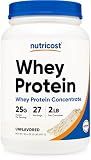 Nutricost Whey Protein Concentrate Powder (Unflavored) 2LBS, Gluten Free