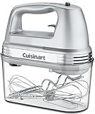 Cuisinart HM-90BCS Power Advantage Plus 9-Speed Handheld Mixer with Storage Case, Brushed Chrome