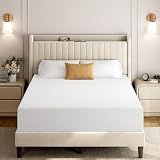 Yaheetech 12 Inch Queen Mattress 3 Foam Layer Cooling Gel Memory Foam Mattresses, Green Tea for Fresher Sleep, Medium Firm, CertiPUR-US Certified, No Fiberglass, Queen Size Mattress in a Box