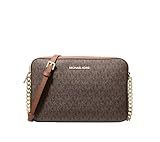 Michael Kors Jet Set Large Crossbody, Gold-Tone Hardware/Brown, One Size