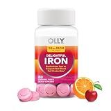 OLLY Delightful Iron Chewable Tablet, 18 mg Iron, Fruit Punch - 60 Count