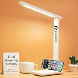 R RUCKERCO Led Desk Lamp Dimmable Desk Light Reading Lamp 3 Lighting Modes, Eye Protection Accessories, Study Desk Lamp Equipped USB Charger Suitable for Home Office is for Gift Giving