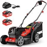 EWORK 40V 14" Cordless Lawn Mower with 2 x 4.0Ah Batteries & Fast Charger