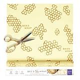 Bee's Wrap Beeswax Wraps for Food - Cut to Size 14x52" Beeswax Wrap Roll - Plastic Free Made in USA Reusable Natural Food Wrap - Honeycomb