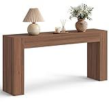 VASAGLE Entryway Table, Long Console Table, Thick Tabletop, Farmhouse Style, for Hallway, Behind the Couch, Living Room, Foyer, Easy Assembly, 11.8 x 63 x 31.5 Inches, Chestnut Brown ULNT147KX01S