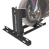 GRAND PITSTOP Universal Wheel Chock for Motorcycle Stand for Trailer Completely Adjustable Detachable Foldable Wheel Chock (Black) (2000 LBS, Black-1)