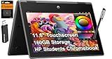 HP Chromebook Pro X360 Fortis 11 2-in-1 Laptop (11.6" Touchscreen, Intel Processor, 4GB RAM, 160GB Storage (32GB+128GB)), Rugged & Spill-Resistant, Convertible, Students & Education, Webcam, Chrome OS