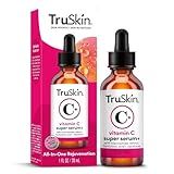 TruSkin Vitamin C Super Serum - Niacinamide, Retinol, Hyaluronic & Salicylic Acid - All-in-One Anti Aging Serum for Face – Improve Appearance of Dark Spots, Firmness for Brighter Looking Skin, 1 Fl Oz