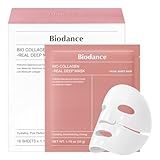 BIODANCE Bio-Collagen Real Deep Mask, Hydrating Overnight Hydrogel Mask, Pore Minimizing, Plumping, Elasticity Improvement, Korean Skincare, Stocking Stuffers for Teen Girls | 1.19oz(34g) x 16ea