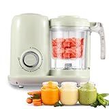 AMZBABYCHEF Baby Food Maker, 4 in 1 Baby Food Processor and Steamer, Puree Blender, Multifunctional Baby Puree Maker, Dishwasher Safe (Green)