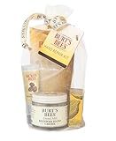 Burt's Bees Christmas Gifts, 3 Body Skincare Stocking Stuffers, Hand Repair Set, 3 Hand Creams plus Gloves - Almond Milk Hand Cream, Lemon Butter Cuticle Cream, Shea Butter Hand Repair Cream