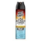 Hot Shot Ant, Roach & Spider Killer, Kills Insects Indoors and Outdoors, Kills Roaches and Listed Ants on Contact, Insecticide Spray, 17.5 Ounce (Crisp Linen)