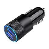 Fast Car Charger, Quick Charging 5.4A/30W Phone USB Adapter Rapid Plug 2 Port Cigarette Lighter Auto Charger Flush Compatible Samsung, Tablet, iPhone, iPad, LG, Automobile