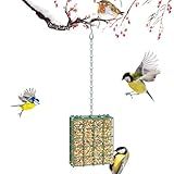 FLINTER Bird Feeder for Outdoors, Suet Feeder Hanging Bird Feeder, Hanging for Garden Yard Outside - Single Suet Cake Feeders fo Attracting Birds, Green
