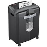 Bonsaii 12-Sheet Micro Cut Heavy Duty Paper Shredder for Home Office