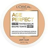L'Oreal Paris Age Perfect 4-in-1 Tinted Face Balm Foundation with Firming Serum, Light 10, 0.61 Ounce