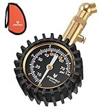 ETENWOLF Tire Pressure Gauge for Cars 0-75 PSI, Air Pressure Gauge with Large Glow Dial, Calibrated to ANSI B40.1 Grade A(Plus-Minus 1%), Tire Gauge for Tire Pressure Car Accessories (Black)