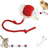 FUOOO Interactive Dog Cat Toy Ball, Automatic Moving Bouncing Rolling, with 3 Mode Adjustable Speed, Pet Smart Chase Ball Rechargeable, Enrichment Toys for Bored Indoor Adult Cats/Dogs