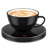 SlowlyTalk Coffee Cup Warmer, Mug Warmer for Desk, Electric Cup Beverage Warmer Plate with 2 Temperature Settings for Tea, Water, Cocoa, Milk, Auto Power Off