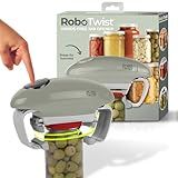 Robotwist Electric Jar Opener for Seniors, Deluxe Model with Improved Torque, 1 Touch Automatic Easy Jar Opener for Weak Hand and Arthritis – Works on All Jar Sizes