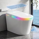 Erdoru Smart Toilet with Bidet and Heated Seat, One Piece Foam Shield Toilet with Hands-Free Auto Lid, Unlimited Warm Water Wash, Air Dryer, Self-Cleaning Nozzle & RGB Night Light