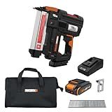Worx Nitro 20V 18GA Cordless Brad Nailer, Cordless Nail Gun, Nail Gun Battery Powered, Up to 2 Inch, Tool-Free Jam Release, Trimming & Molding, Baseboard WX842L PowerShare – Battery, Charger Included