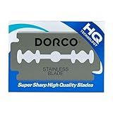 Dorco ST300 Platinum Extra Double Edge Razor Blades 100 Count, Premium Stainless Steel Shaving Blades, Super Sharp for Smooth, Precise Shave, Stocking Stuffers