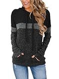 MixShe Shirts for Women Christmas Sweaters Womens Early Fall Fashion Clothing 2025 School Outfits for Teachers Trendy Hoodie Crewneck Sweatshirts Black Gray Medium