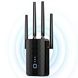 WiFi Extender Signal Booster, Dual Band 5.8GHz&2.4GHz, WiFi Booster Covers Up to 10000 Sq.ft, WiFi Repeater 1.2Gbps with Ethernet Port, One-tap Setup, Made for USA