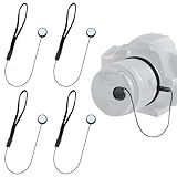 UBANU 5 Pcs Camera Lens Cap Keeper, Elastic Lens Cover Leash, Lens Cap Holder for Ca-Non、Ni-kon、So-ny、Fu-jifilm、O-lympus、Pa-nasonic & Others SLR DSRL Mirrorless Lenses