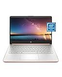 HP 14-dq0030nr 14 Laptop, Intel Celeron N4020, 4 GB RAM, 64 GB Storage, 14-inch Micro-edge HD Display, Windows 11 Home, Thin & Portable, 4K Graphics, One Year of Microsoft 365 (2021, Pale Rose Gold)