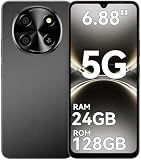 5G Android Phone, 6.88HD Unlocked Phones for T-Mobile,NFC, 24GB+128GB,Black
