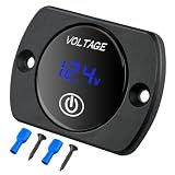 Nilight 12V LED Display Voltmeter with Touch Switch Waterproof