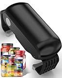 Electric Jar Opener One-Touch High Torque, Hands-Free Jar Opener for Weak Hands & Seniors, Battery Operated Jar Opener Kitchen Tool, Fits Most Jar Sizes, Grey/Black