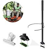Zero Turn Mower Handle, 5 Gallon Bucket Bracket Holder with Clip, Lawn Mower Accessories Mounting Handle Kit for Outdoor Garden Trash Yard Cleaning Grabber Tool, Black