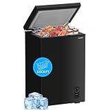 BANGSON 3.5 Cu.Ft Chest Freezer for Apartment, Black