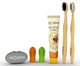 Dr. Oakley Dental Toothbrush Kit for Dogs & Cats -Finger Brush for Small Pets and Soft brushes for Large or Older Natural and Safe Peanut Butter Flavor -