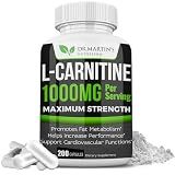 L-Carnitine 1000mg - 200 Capsules, Fat Metabolism Support USA Formulated