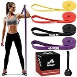 Resistance Bands for Working Out, Pull Up Assistance Bands Set, Exercise Workout Bands for Full-Body Training, Fitness, Physical Therapy, Home Gym for Women & Men (5-85lbs)