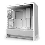 NZXT H5 Flow 2024 - Compact ATX Mid-Tower PC Gaming Case - High Airflow - 2 x 120mm Fans Included - 360mm Front & 240mm Top Radiator Support - Cable Management System - Tempered Glass - White