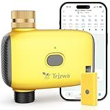 TRJZWA WiFi Water Timer for Garden WiFi Sprinkler Timer Outdoor ,Irrigation Timers 1 Outlet Brass Inlet Hose Timers with Rain Delay/Manual for Garden/Lawn/Yard Watering System