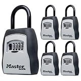 Master Lock Portable Key Lock Box, Combination Lock Box, 5-Pack, 5400EC5