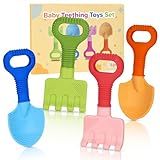 Silicone Baby Teether Toys for Baby Girls & Boys, Teething Relief Chew Toys for Infants, Toddlers, 3+ Months