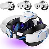 Kawaye for Meta Quest 3S/Quest 2/Quest 3 Head Strap, Double Knobs Adjustable Elite Strap Replacement,VR Headset Strap with Two Large Support Pad Enhanced Support, Reduce Pressure-MQ2000