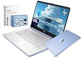 HP 14” Ultra Light Thin Laptop Computer 2026 Premium, MS Office, Copilot AI, 4-Core Intel CPU, 4GB DDR5 RAM, 628GB Storage (128GB UFS+500GB Ext), Long Battery, MarxsolAccessory, Win 11 Pro, Sky Blue
