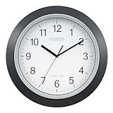 La Crosse Technology WT-3129B 12 Inch Atomic Analog Wall Clock, Pack of 1, Black