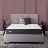 Lucid 10 Inch Memory Foam Mattress - Medium Feel - Infused with Refreshing Bamboo Charcoal and Cooling Gel - Bed in a Box - Temperature Regulating - Short Queen Size - RV or Camper Van Size