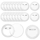Bignc 3 Inch Clear Acrylic Button Pins - 20 Pack DIY Custom Design Buttons,Pin Backs & Blanks for Sublimation, Crafts,Photo Badges for DIY Gifts & School Projects,Teams, Events Badges (3 Inch)