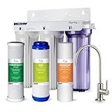 iSpring US31 Classic 3-Stage Under Sink Water Filtration System for Drinking, Tankless, High Capacity, Sediment + GAC + Carbon