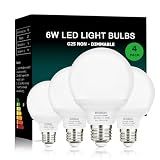 Brtstiun G25 LED Vanity Light Bulbs for Bathroom, Globe Bulb 40W Equivalent